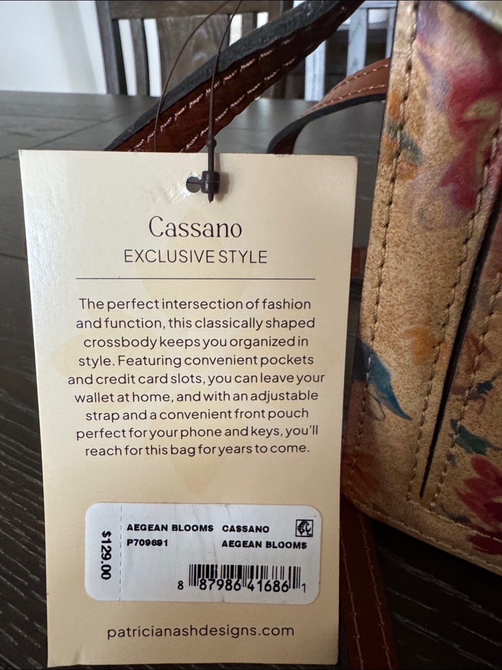 Patricia Nash leather Floral Crossbody Bag - Picture 8 of 8